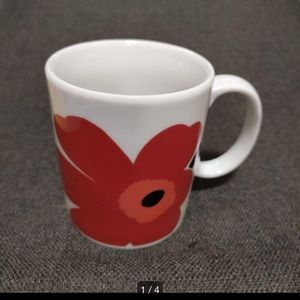 Marimekko Finland Red Unikko Maija Isola Mug